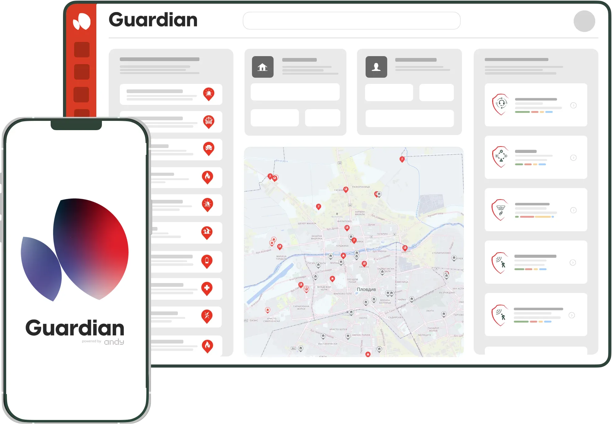 Guardian app on devices